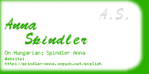 anna spindler business card